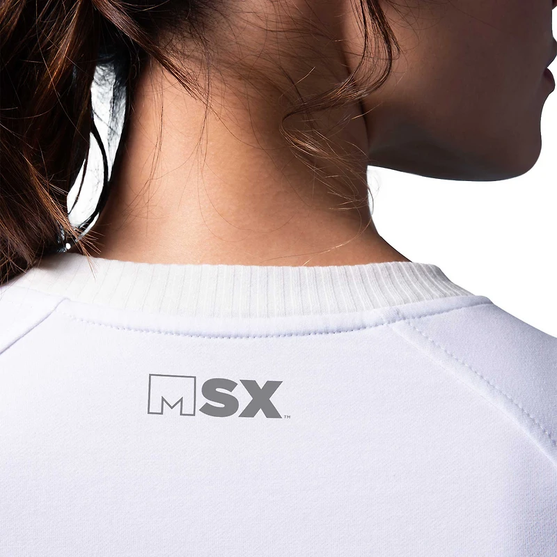 Sweat-shirt blanc MSX par Michael Strahan des Rangers de New York Millie Raglan pour femmes