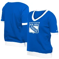 T-shirt New Era bleu à strass pour femme Game Day des Rangers de York