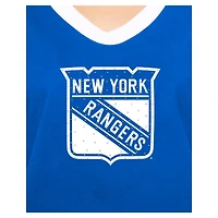 T-shirt New Era bleu à strass pour femme Game Day des Rangers de York
