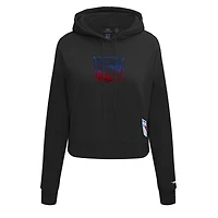 Sweat à capuche court Pro Standard pour femme, motif Jewels des New York Rangers, noir
