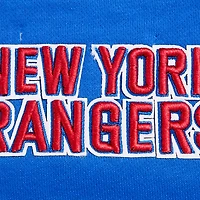 Women's Pro Standard  Blue New York Rangers Area Code Cropped Pullover Sweatshirt