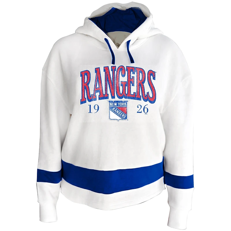 Women's Profile White New York Rangers Plus Hoodie