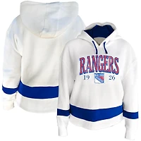 Sweat à capuche blanc grande taille pour femme des Rangers de New York