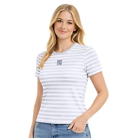 Women's Starter  Pastel Blue New York Rangers Striped T-Shirt