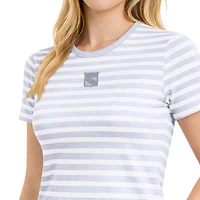 Women's Starter  Pastel Blue New York Rangers Striped T-Shirt