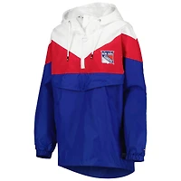 Coupe-vent à demi-glissière Tommy Hilfiger New York Rangers Staci pour femme, bleu/rouge