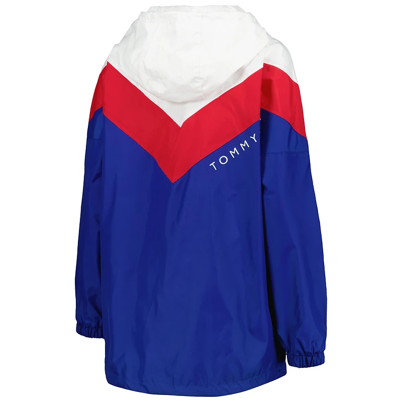 Coupe-vent à demi-glissière Tommy Hilfiger New York Rangers Staci pour femme, bleu/rouge