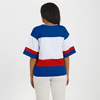 Women's WEAR by Erin Andrews Blue/White New York Rangers Jersey Style Tee