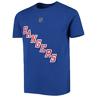 T-shirt bleu pour enfant Artemi Panarin, joueur des Rangers de New York, avec son nom et numéro