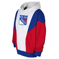 Sweat à capuche en polaire pour jeunes, cendres/bleu, New York Rangers Champion League