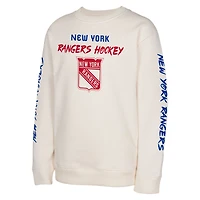 Youth Cream New York Rangers Star Power Pullover Sweatshirt