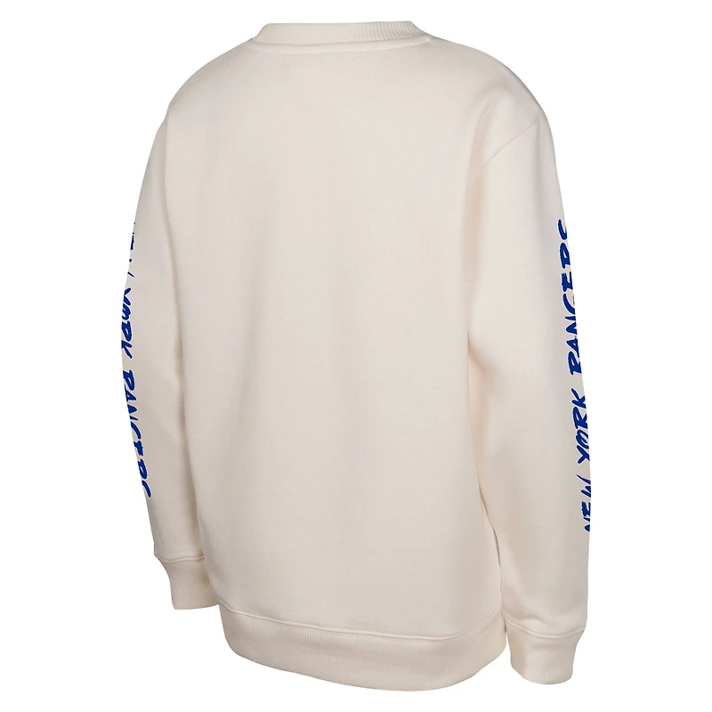 Youth Cream New York Rangers Star Power Pullover Sweatshirt