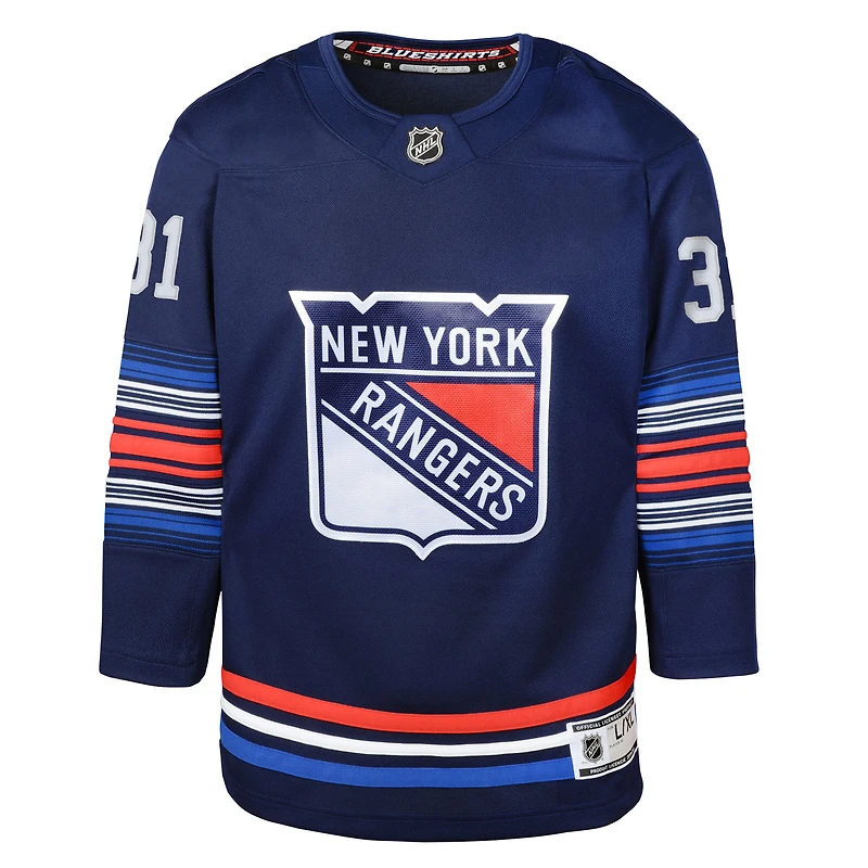 Youth Igor Shesterkin Navy New York Rangers Alternate Premier Player Jersey