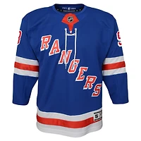 Maillot domicile Premier Joueur Jeune Mika Zibanejad Bleu des New York Rangers