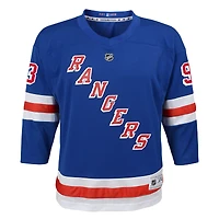 Maillot réplique domicile bleu des Rangers de New York pour jeunes Mika Zibanejad