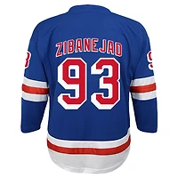 Maillot de joueur réplique à domicile bleu Mika Zibanejad des Rangers New York pour jeunes