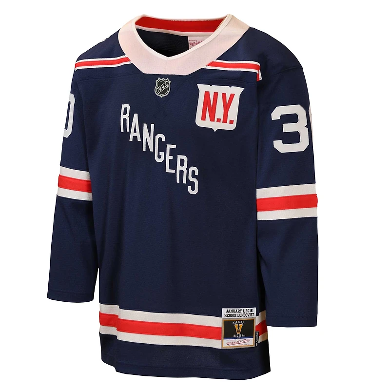 Youth Mitchell & Ness Henrik Lundqvist Navy New York Rangers 2018 Winter Classic Power Play Jersey