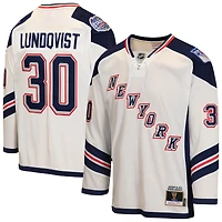 Maillot Mitchell & Ness pour enfant Henrik Lundqvist blanc des Rangers de New York, Série stades 2014, Power Play