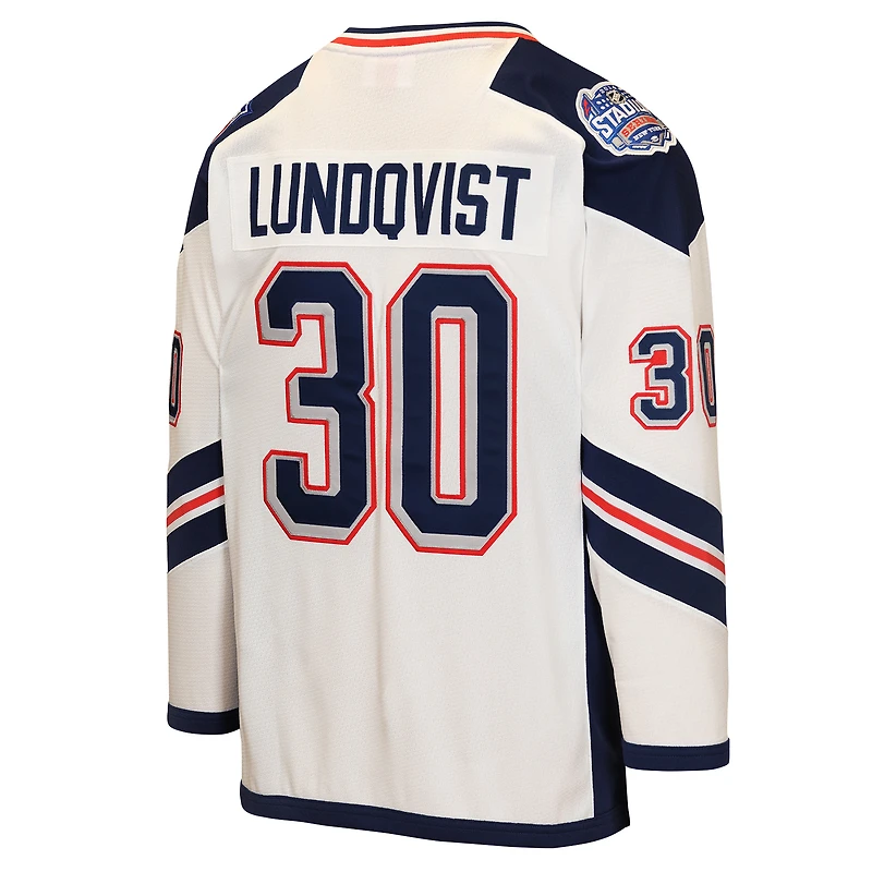 Youth Mitchell & Ness Henrik Lundqvist White New York Rangers 2014 Stadium Series Power Play Jersey