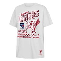 T-shirt blanc Mitchell & Ness pour jeunes des Rangers de New York