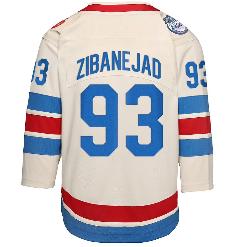 Youth Outerstuff Mika Zibanejad White New York Rangers 2026 NHL Winter Classic Premier Jersey