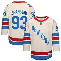 Maillot Premier Outerstuff Jeunesse Mika Zibanejad Blanc New York Rangers 2026 Classique hivernale de la LNH