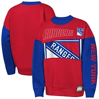 Youth Outerstuff  Red/Blue New York Rangers Impact Player Sweatshirt