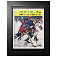 Rangers de New York vs Canadiens de Montréal 1965 Madison Square Garden - Couverture de programme encadrée 12'' x 16''