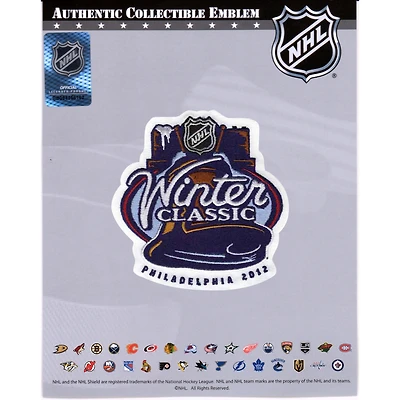 Écusson de maillot de l'emblème national de la Classique d'hiver de la LNH 2012 des Rangers de New York contre les Flyers de Philadelphie
