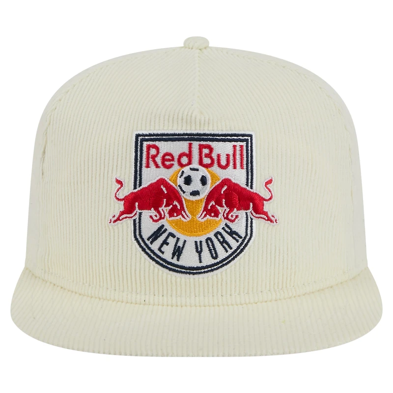 Casquette de golf snapback New Era pour homme New York Red Bulls 2025 Kickoff Crème