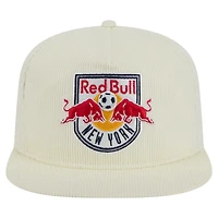 Casquette de golf snapback New Era pour homme New York Red Bulls 2025 Kickoff Crème
