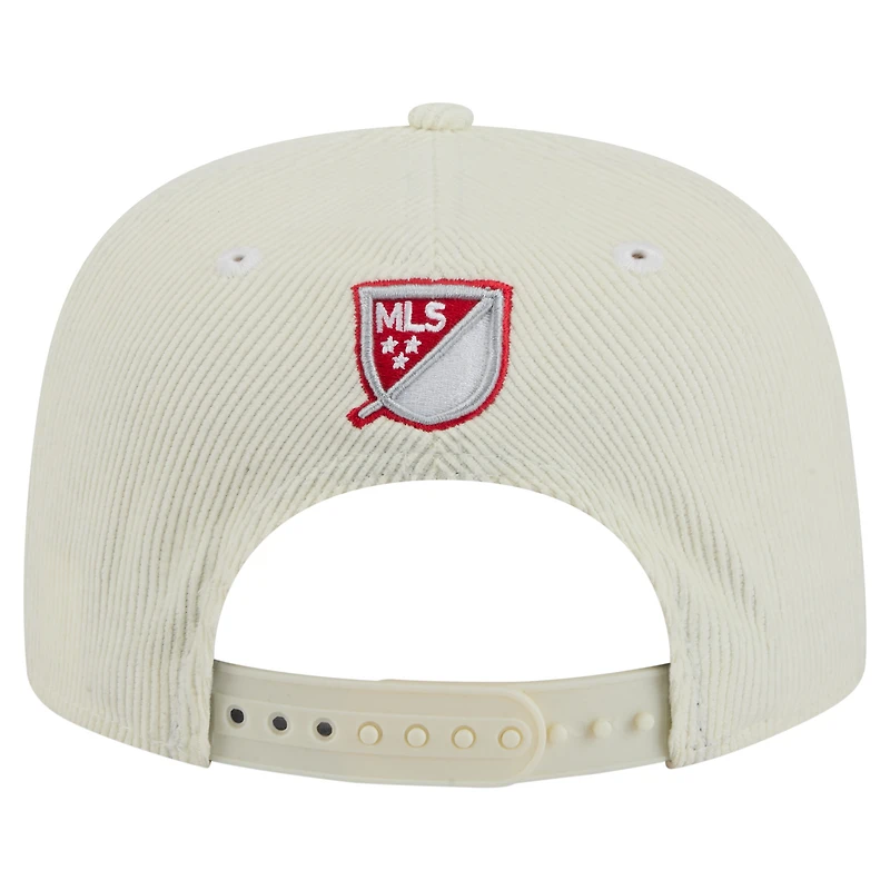 Casquette de golf snapback New Era pour homme New York Red Bulls 2025 Kickoff Crème
