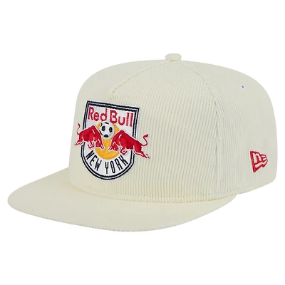 Casquette de golf snapback New Era pour homme New York Red Bulls 2025 Kickoff Crème