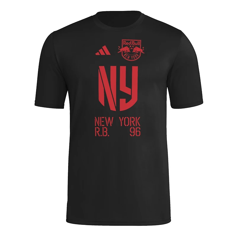 Men's adidas  Black New York Red Bulls 2025 Jersey Hook AEROREADY T-Shirt