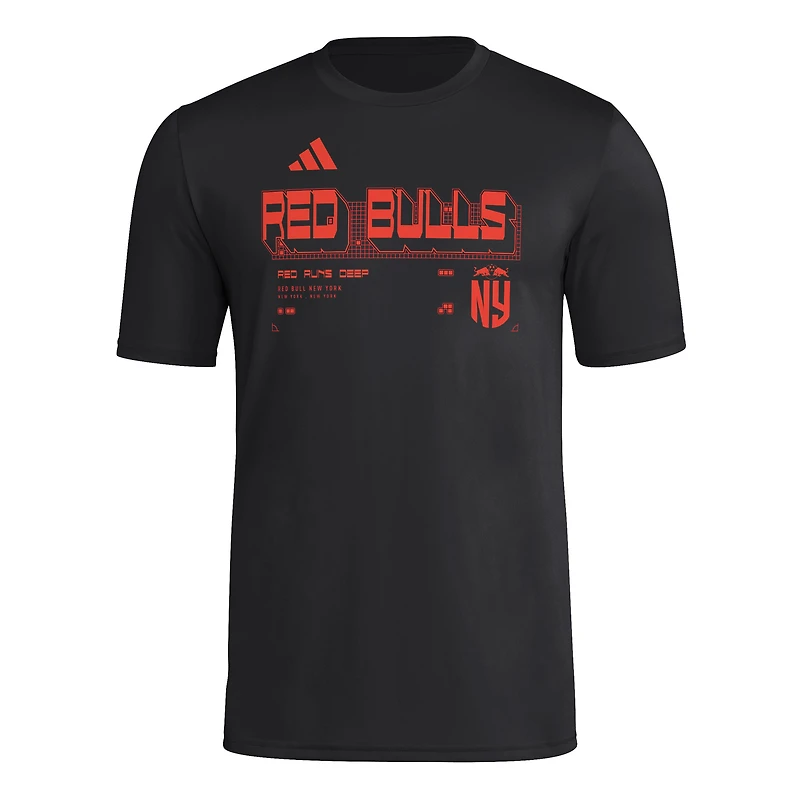 Men's adidas Black New York Red Bulls AEROREADY Pregame T-Shirt