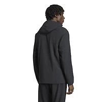 Coupe-vent à capuche zippé adidas New York Red Bulls Tiro Travel pour homme, noir