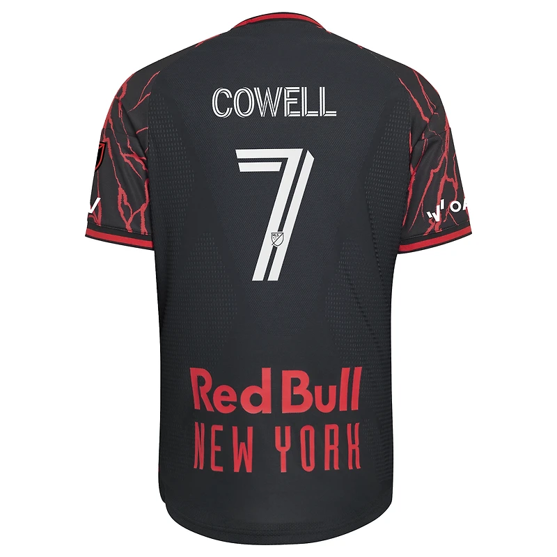 Men's adidas Cade Cowell Black New York Red Bulls 2026 The Rooted Kit On-Field Authentic Patch Jersey