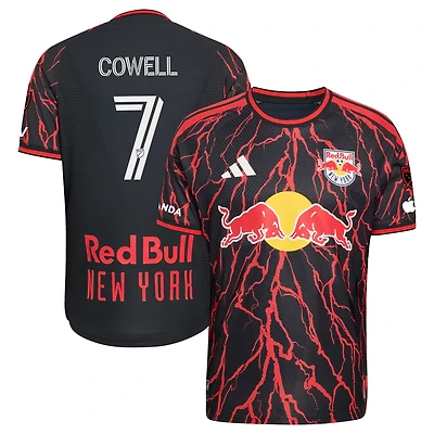 Men's adidas Cade Cowell Black New York Red Bulls 2026 The Rooted Kit On-Field Authentic Patch Jersey
