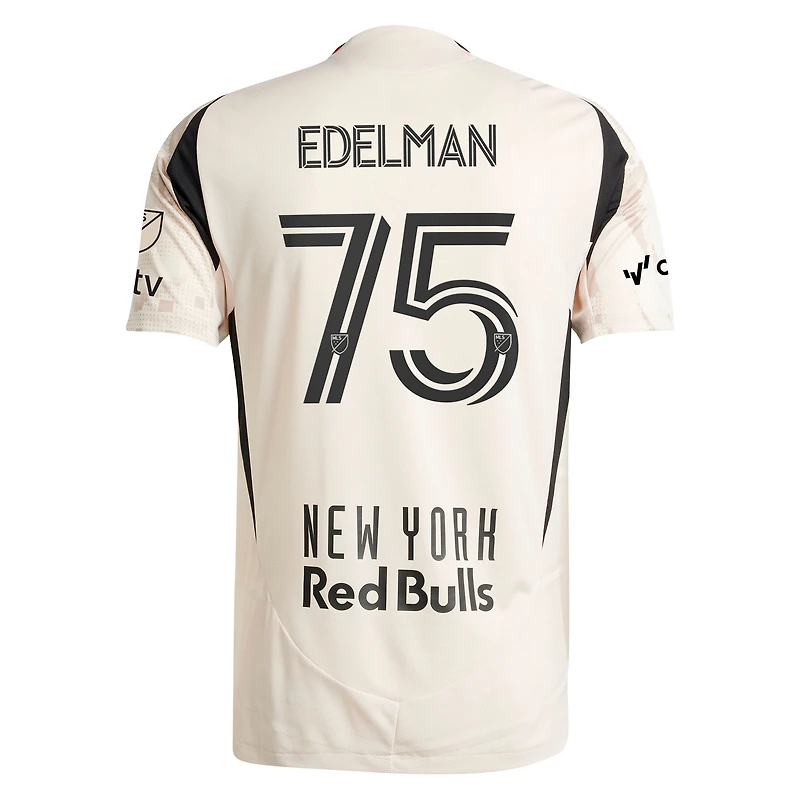 Maillot de joueur authentique adidas Daniel Edelman Tan New York Red Bulls 2025 Stone Kit pour homme