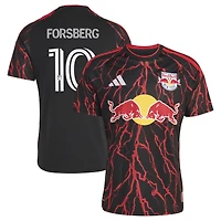 Men's adidas Emil Forsberg Black New York Red Bulls 2026 The Rooted Kit Replica Jersey