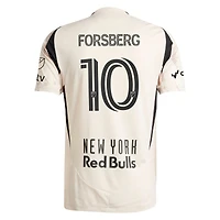 Men's adidas Emil Forsberg Tan New York Red Bulls 2025 Stone Kit Authentic Player Jersey