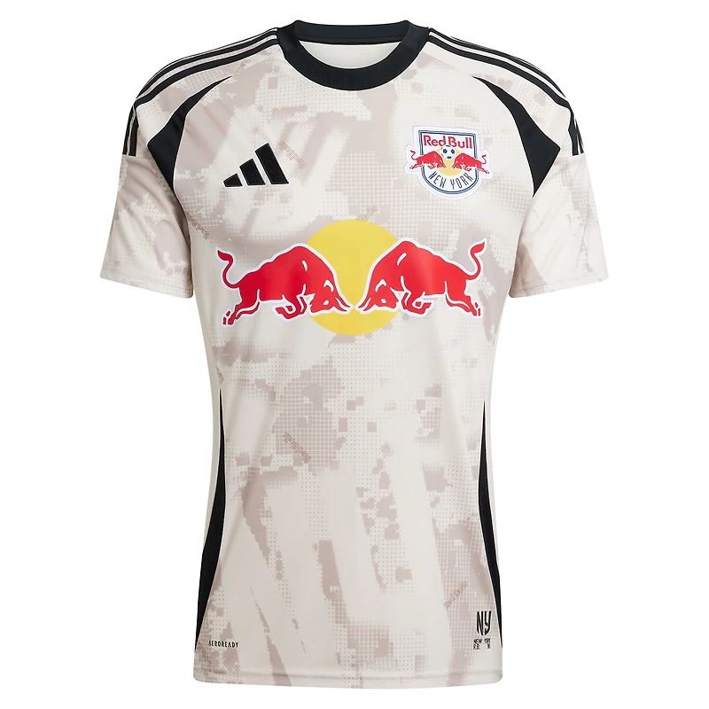 Men's adidas Emil Forsberg Tan New York Red Bulls 2025 Stone Kit Replica Player Jersey