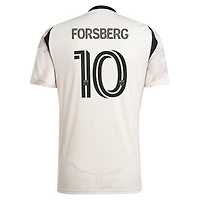 Men's adidas Emil Forsberg Tan New York Red Bulls 2025 Stone Kit Replica Player Jersey