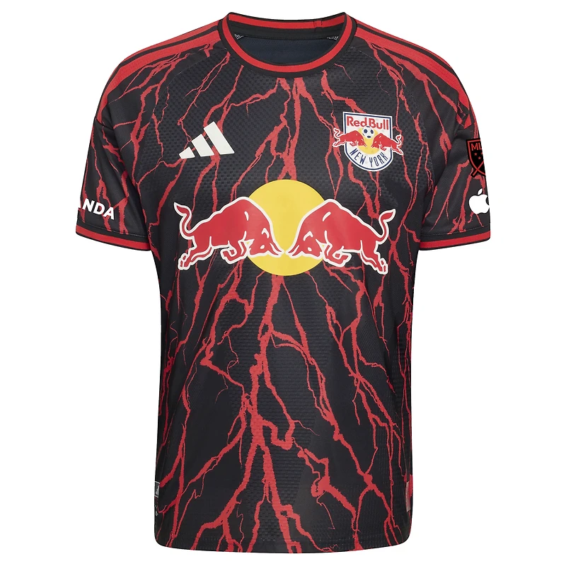 Men's adidas Eric Maxim Choupo-Moting Black New York Red Bulls 2026 The Rooted Kit On-Field Authentic Patch Jersey