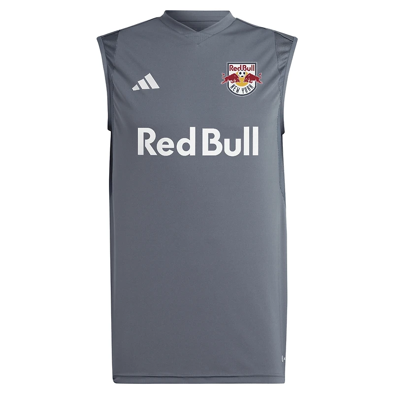 Men's adidas Gray New York Red Bulls 2024 Sleeveless Training Jersey