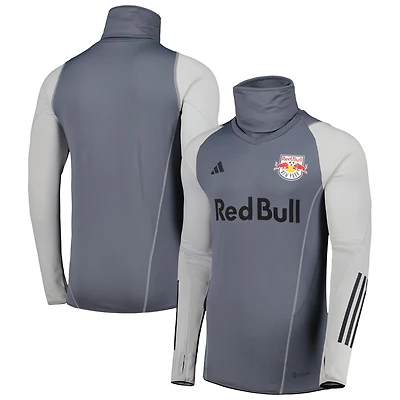 Haut adidas COLD.RDY New York Red Bulls Warm Raglan gris pour homme