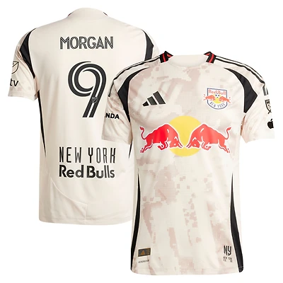 Men's adidas Lewis Morgan Tan New York Red Bulls 2025 Stone Kit Authentic Player Jersey