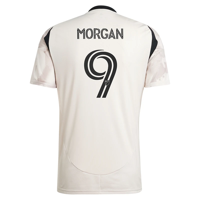 Men's adidas Lewis Morgan Tan New York Red Bulls 2025 Stone Kit Replica Player Jersey