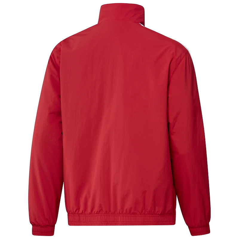 Veste réversible à fermeture éclair pour homme des New York Red Bulls 2023 On-Field Anthem adidas rouge/gris