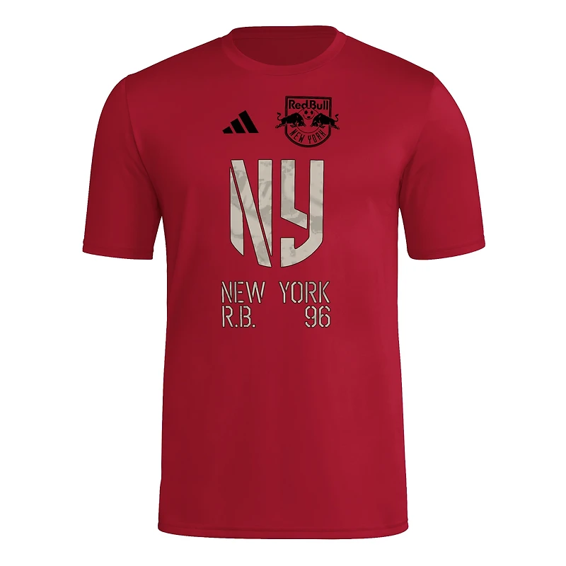 Men's adidas  Red New York Bulls 2025 Jersey Hook AEROREADY T-Shirt